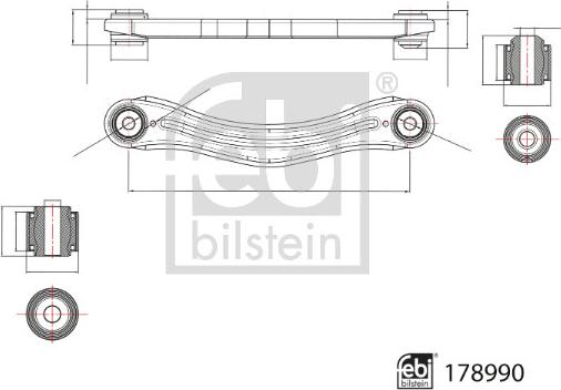 Febi Bilstein 178990 - Рычаг подвески колеса avtokuzovplus.com.ua