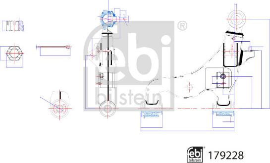 Febi Bilstein 179228 - Важіль незалежної підвіски колеса autocars.com.ua