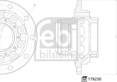 Febi Bilstein 179250 - Ступица колеса, поворотный кулак autodnr.net