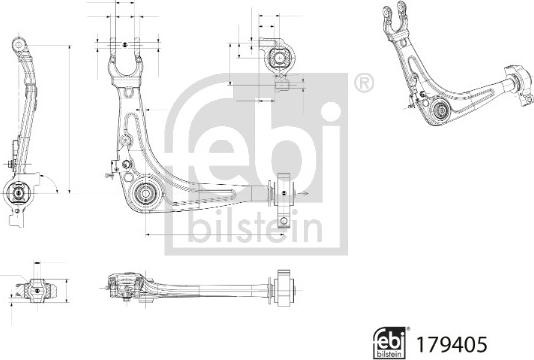 Febi Bilstein 179405 - Важіль незалежної підвіски колеса autocars.com.ua