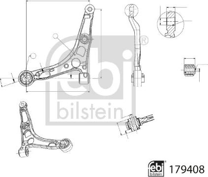 Febi Bilstein 179408 - Рычаг подвески колеса avtokuzovplus.com.ua