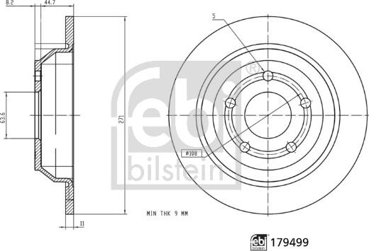 Febi Bilstein 179499 - Тормозной диск avtokuzovplus.com.ua