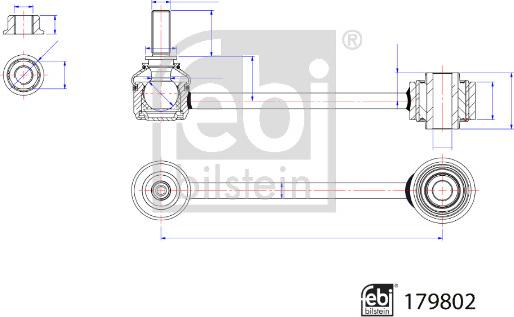 Febi Bilstein 179802 - Тяга / стойка, стабилизатор avtokuzovplus.com.ua