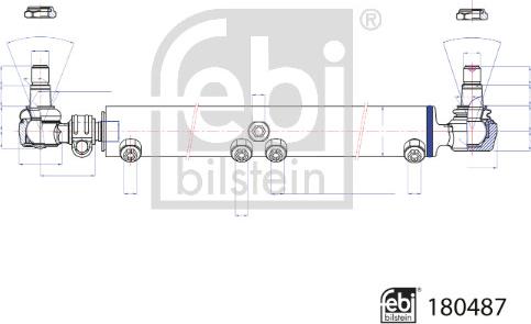 Febi Bilstein 180487 - Робочий циліндр, підсилювач керма autocars.com.ua