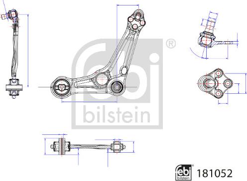 Febi Bilstein 181052 - Рычаг подвески колеса avtokuzovplus.com.ua