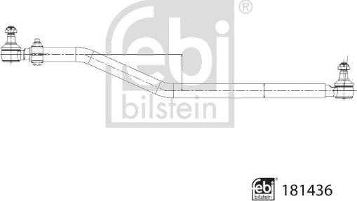 FEBI Bilstein 181436 - Поздовжня рульова тяга autocars.com.ua