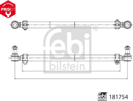 Febi Bilstein 181754 - Поперечна рульова тяга autocars.com.ua