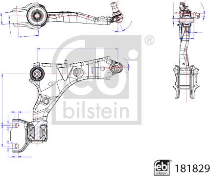 FEBI Bilstein 181829 - Важіль незалежної підвіски колеса autocars.com.ua
