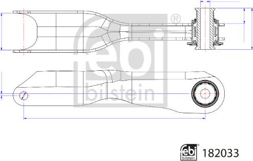 Febi Bilstein 182033 - Важіль незалежної підвіски колеса autocars.com.ua