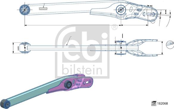 Febi Bilstein 182068 - Рычаг подвески колеса avtokuzovplus.com.ua