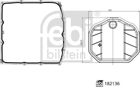 FEBI Bilstein 182136 - Гідрофільтри, автоматична коробка передач autocars.com.ua