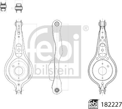 Febi Bilstein 182227 - Рычаг подвески колеса autodnr.net