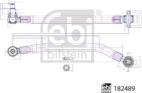 Febi Bilstein 182489 - Важіль незалежної підвіски колеса autocars.com.ua