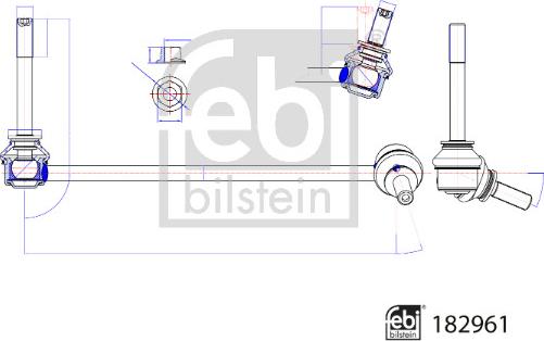 Febi Bilstein 182961 - Тяга / стойка, стабилизатор avtokuzovplus.com.ua