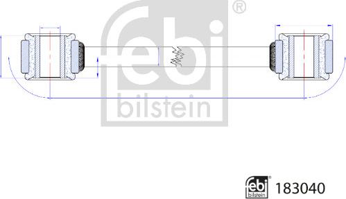 Febi Bilstein 183040 - Тяга / стойка, стабилизатор avtokuzovplus.com.ua