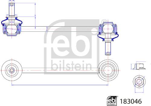 Febi Bilstein 183046 - Тяга / стойка, стабилизатор avtokuzovplus.com.ua