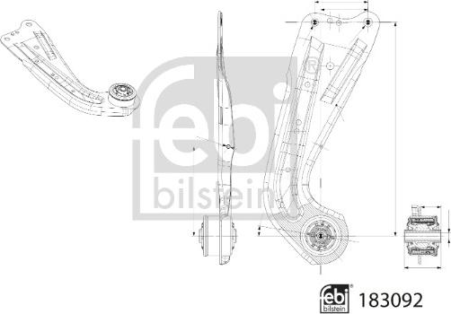 Febi Bilstein 183092 - Важіль незалежної підвіски колеса autocars.com.ua