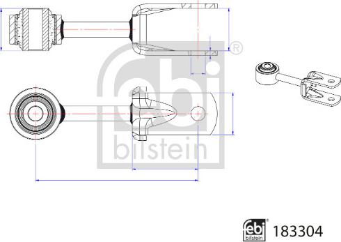 Febi Bilstein 183304 - Тяга / стойка, стабилизатор avtokuzovplus.com.ua