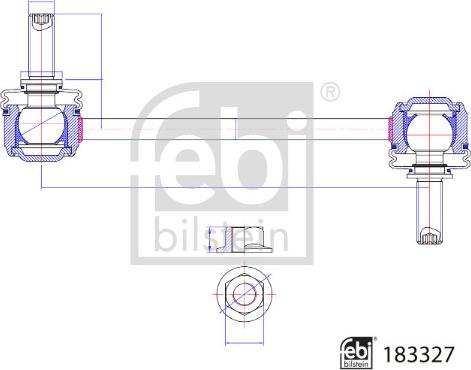 Febi Bilstein 183327 - Тяга / стійка, стабілізатор autocars.com.ua