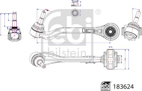 Febi Bilstein 183624 - Рычаг подвески колеса avtokuzovplus.com.ua