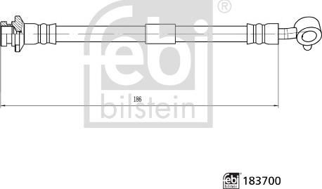 Febi Bilstein 183700 - Гальмівний шланг autocars.com.ua