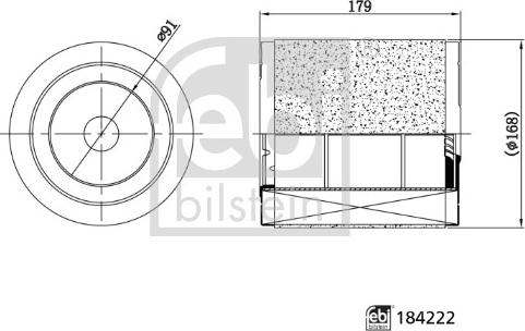 Febi Bilstein 184222 - Повітряний фільтр autocars.com.ua