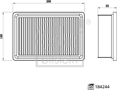 FEBI Bilstein 184244 - Повітряний фільтр autocars.com.ua