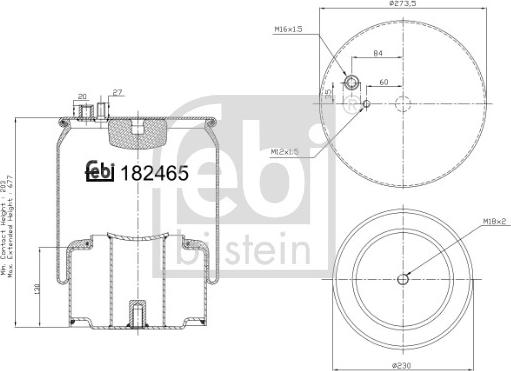 Febi Bilstein 184254 - Кожух пневматичної ресори autocars.com.ua