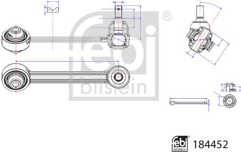 Febi Bilstein 184452 - Важіль незалежної підвіски колеса autocars.com.ua