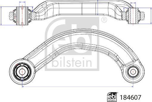 Febi Bilstein 184607 - Рычаг подвески колеса avtokuzovplus.com.ua