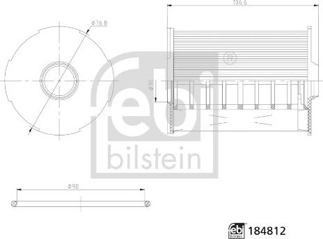 Febi Bilstein 184812 - Масляний фільтр autocars.com.ua