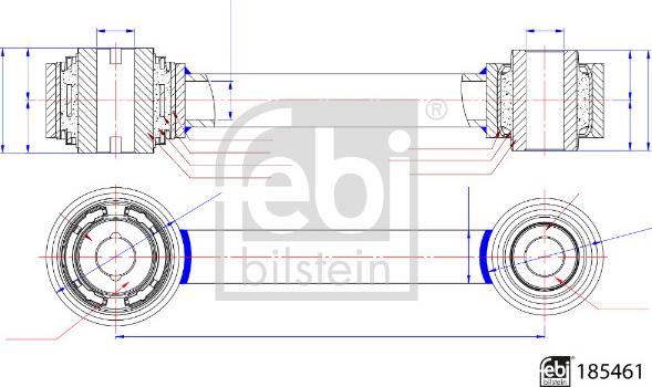 Febi Bilstein 185461 - Тяга / стойка, подвеска колеса avtokuzovplus.com.ua