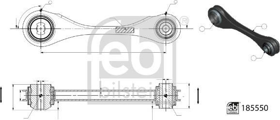 Febi Bilstein 185550 - Важіль незалежної підвіски колеса autocars.com.ua