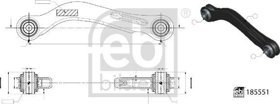 Febi Bilstein 185551 - Рычаг подвески колеса avtokuzovplus.com.ua