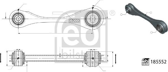 Febi Bilstein 185552 - Важіль незалежної підвіски колеса autocars.com.ua