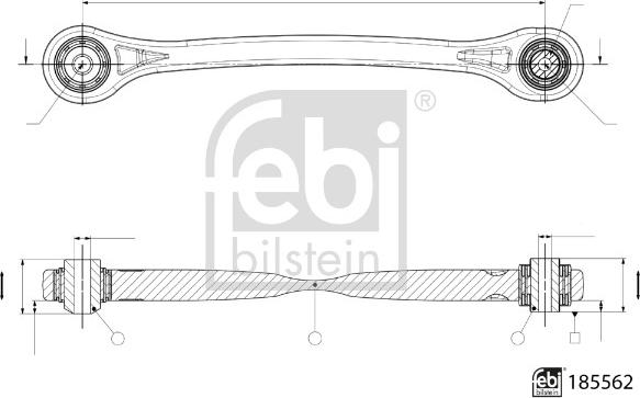 Febi Bilstein 185562 - Важіль незалежної підвіски колеса autocars.com.ua