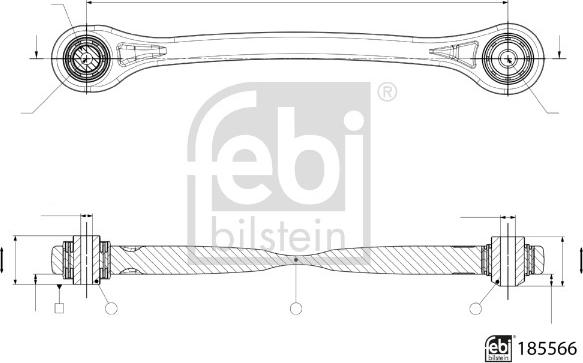 Febi Bilstein 185566 - Важіль незалежної підвіски колеса autocars.com.ua