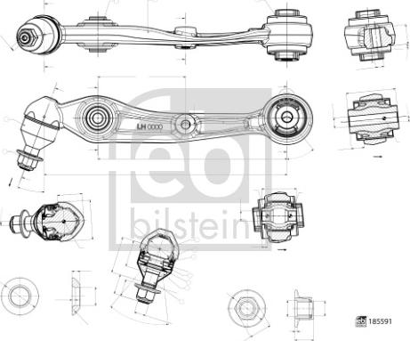 Febi Bilstein 185591 - Важіль незалежної підвіски колеса autocars.com.ua