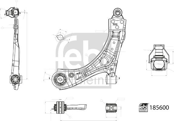 Febi Bilstein 185600 - Рычаг подвески колеса autodnr.net