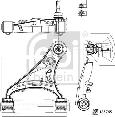 Febi Bilstein 185765 - Рычаг подвески колеса avtokuzovplus.com.ua