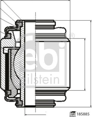 Febi Bilstein 185885 - Шаровая опора, несущий / направляющий шарнир avtokuzovplus.com.ua