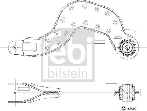 Febi Bilstein 185909 - Важіль незалежної підвіски колеса autocars.com.ua