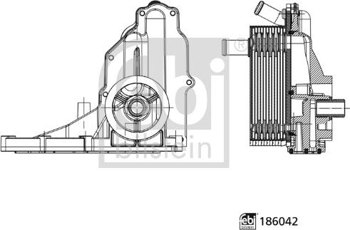 Febi Bilstein 186042 - Корпус, масляний фільтр autocars.com.ua