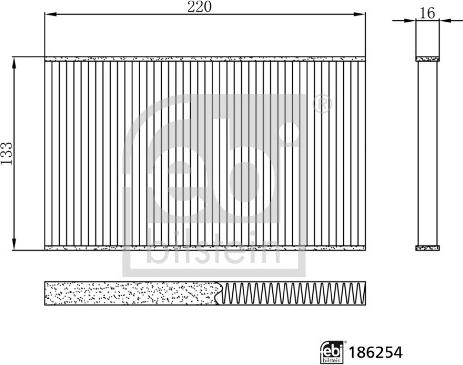 FEBI Bilstein 186254 - Фільтр, повітря у внутрішній простір autocars.com.ua