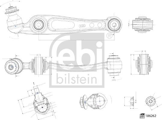 Febi Bilstein 186262 - Важіль незалежної підвіски колеса autocars.com.ua