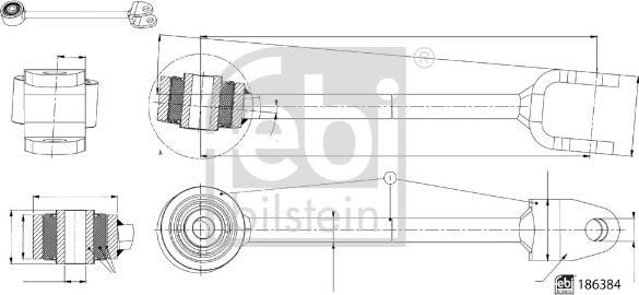 Febi Bilstein 186384 - Тяга / стійка, стабілізатор autocars.com.ua