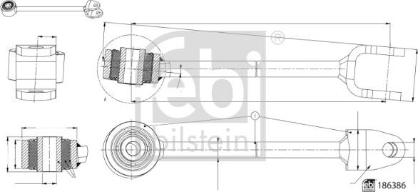 Febi Bilstein 186386 - Тяга / стійка, стабілізатор autocars.com.ua