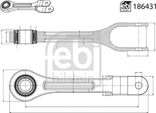 Febi Bilstein 186431 - Тяга / стійка, стабілізатор autocars.com.ua