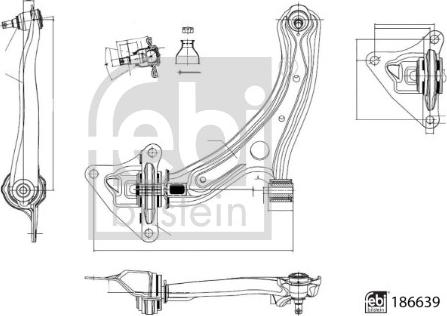 Febi Bilstein 186639 - Рычаг подвески колеса avtokuzovplus.com.ua