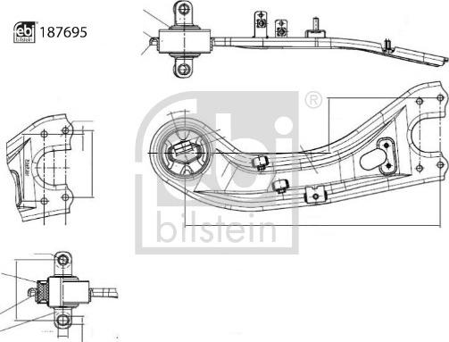 Febi Bilstein 187695 - Важіль незалежної підвіски колеса autocars.com.ua